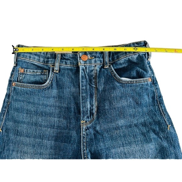 Pilcro and The Letterpress Women Size 26 Blue Straight Leg High Rise Denim - Picture 3 of 8